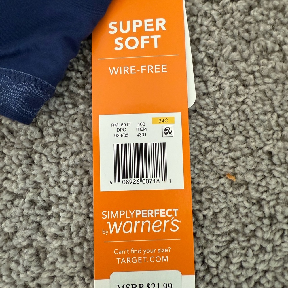 Warner's Super Soft Wire-Free Bra - Dark Blue - Picture 2 of 2